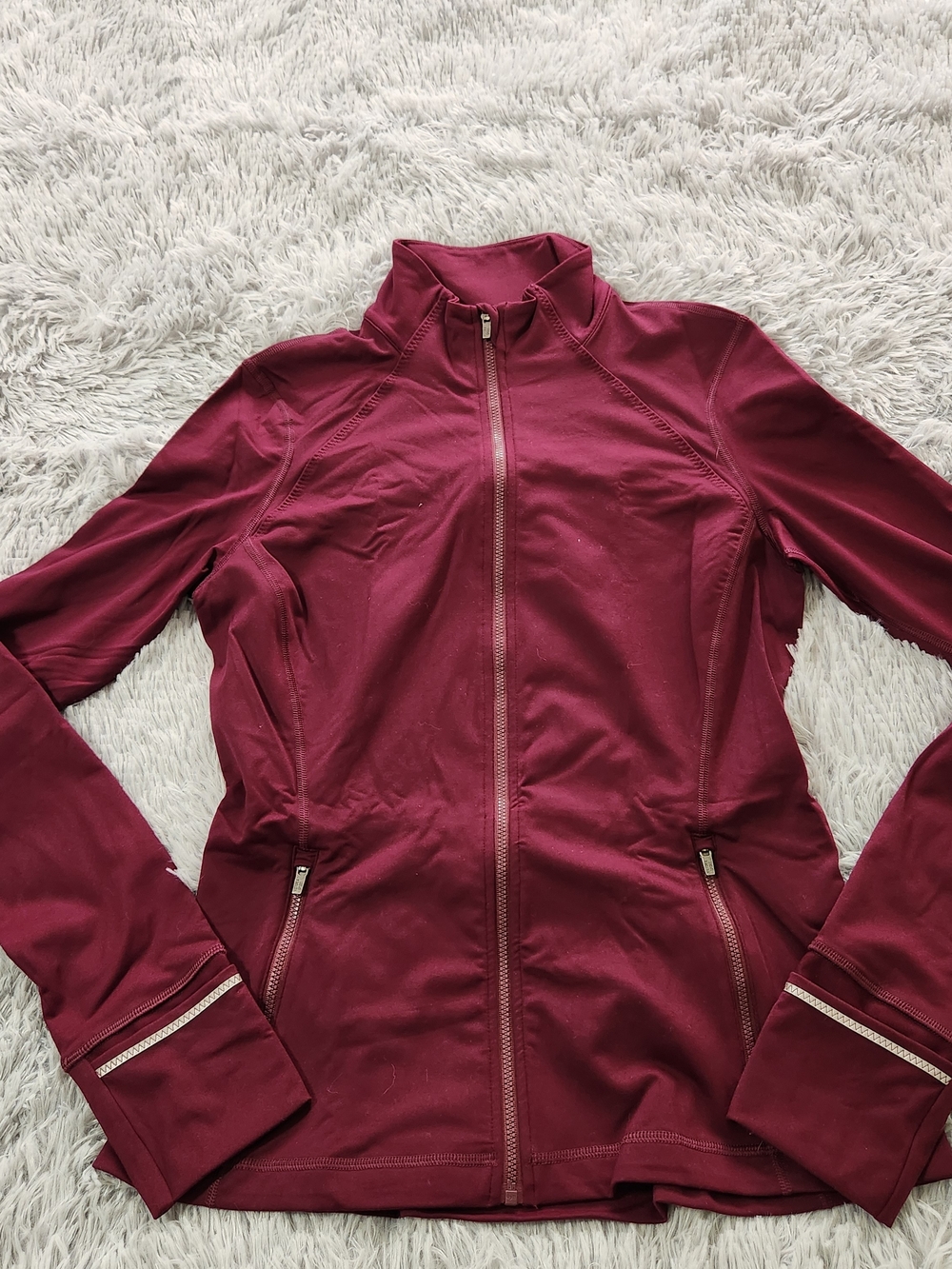 Victoria Sport Plum Full Zip Mesh Inset Workout Jacket